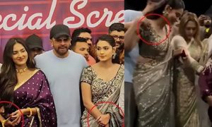 প্রদর্শনীতে ফারিণের গায়ে শাকিব খান হাত, নায়িকার অস্বস্তি