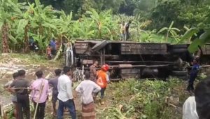 গোপালগঞ্জে যাত্রীবাহী বাস খাদে, ঘটনাস্থলেই নিহত ৩