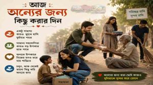 আজ অন্যের জন্য কিছু করার দিন